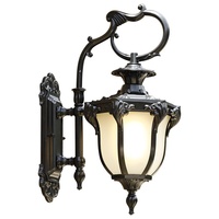 Lampe suspendue vintage antique imperméable pour extérieur, lampe à suspension en alliage d'aluminium, éclairage de jardin LED à montage mural