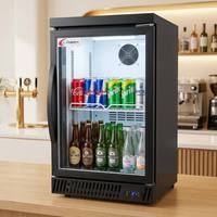 Mini Refrigerador Comercial MonsterEnergy 2026, el Más Vendido, para Bebidas Energéticas, Puerta de Vidrio con Logotipo LED, Enfriamiento Profesional