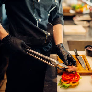 Sarung Tangan Nitril Anti Kimia untuk Salon Kecantikan, Manikur, Barbershop, Pembersihan Makanan, Tato, Tugas Berat, Logo OEM 5 Mil, Custom - Product Image 4