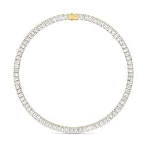 สร้อยคอเพชรทรงเรเดียนท์คัท ดีไซน์ซิมโฟนี สวยหรู ของขวัญเครื่องประดับชั้นดีสำหรับผู้หญิง - Product Image 2