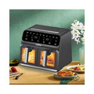 Fabricant professionnel <span class=keywords><strong>Friteuse</strong></span> à air à double prise européenne <span class=keywords><strong>Friteuse</strong></span> à air basse puissance <span class=keywords><strong>8</strong></span> <span class=keywords><strong>litres</strong></span> à 2 paniers - Product Image 1
