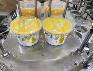 Hoàn Toàn Tự Động Quay Juice Lỏng Nước Sữa Chua Cup Điền Sealer Nhựa Cup Điền Đóng Gói Máy Móc - Product Image 5