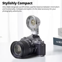 Flash d'appareil photo Godox Lux Elf Mini Retro portable avec batterie au lithium 7,4 V 350 mAh, déclencheur sans fil Type C, Speedlight compact pour appareil photo