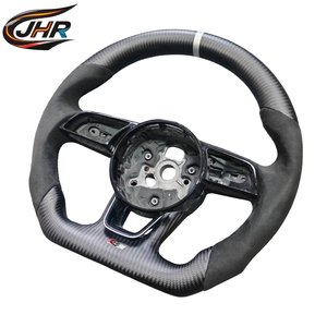 Volant en cuir fibre de carbone mat avec grip pour <span class=keywords><strong>Audi</strong></span> B9 A4 <span class=keywords><strong>A5</strong></span> TT - Compatible OEM, personnalisable, <span class=keywords><strong>sport</strong></span> - Product Image 3