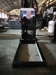 Pierres tombales et Monuments <span class=keywords><strong>en</strong></span> granit noir, moins cher de chine, dalles verticales, pierres de granit, <span class=keywords><strong>pour</strong></span> la gravure - Product Image 2