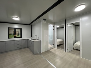 Casa Contenedor Prefabricada Apilable <span class=keywords><strong>de</strong></span> Seguridad <span class=keywords><strong>de</strong></span> 20 <span class=keywords><strong>y</strong></span> 40 pies, Expandible, Estructura Prefabricada, Hogar <span class=keywords><strong>de</strong></span> Dos Dormitorios, Construcción Inmobiliaria - Product Image 4