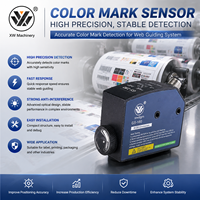 Sensor Tanda Warna Fotoelektrik GS-180 Presisi Tinggi RGB 3 Warna untuk Mesin Pencetak Kemasan