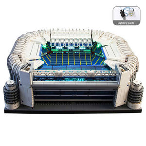 Estadio de Fútbol <span class=keywords><strong>Bernabeu</strong></span> a Escala 1:600, Modelo de Estadio para Armar, Bloques de Construcción de Juguetes con Luces - Product Image 1