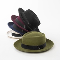 Nouveau Chapeau Fedora Tendance Automne Hiver 2026 avec Ruban Tressé en Feutre 100% Laine – Style Britannique Quotidien Jazz