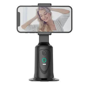 Monopod Selfie, dudukan telepon pelacakan otomatis, pelacakan wajah otomatis rotasi 360, Robot kamera pelacak objek wajah cepat