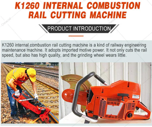 Gasoline-Powered Internal Combustion Rail <strong>Cutter</strong> K1260 Portable <strong>Petrol</strong> <strong>Disc</strong> Saw Tracks Rail Cutting Machine Price - Product Image 6