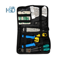 Meilleur prix usine directe RJ45 Pass connecteur Kit de sertissage testeur de câble LAN EZ pince à sertir Kits d'outils ensemble d'outils à main