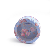 Boîte de rangement ronde en fer blanc avec fenêtre transparente en PVC, 19CM*8.7CM, impression offset 4 couleurs personnalisée pour chocolats, bonbons, bougies
