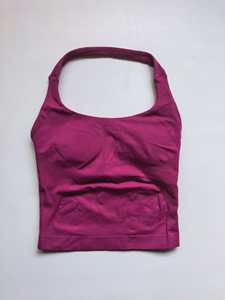 Top Deportivo Sin Costuras con Cuello Halter, Top de Yoga, Top Sin Mangas para Mujer, Conjunto de 2 Piezas, Ropa de Mujer, Leggings, Shorts de Yoga, Conjuntos de Gimnasio y Fitness - Product Image 5