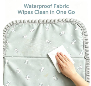 Tapis à langer portable, imperméable, pliable, avec sac pour lingettes, tapis à langer de voyage doux pour bébé, facile à nettoyer, cadeau - Product Image 2