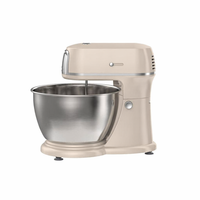 Batteur sur socle électrique classique 400W avec 5 vitesses, bol mélangeur en acier inoxydable de 4,5L, batteur à gâteau pour usage domestique
