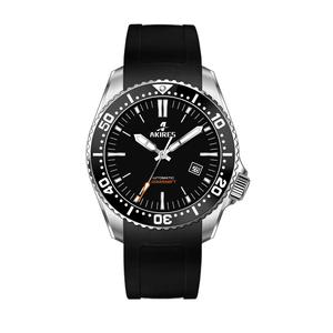 AKIRES OEM buzo Japón movimiento automático Diver reloj de pulsera con banda de silicona Reloj buceador automático - Product Image 2