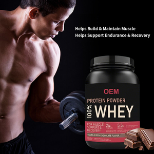 Isolat de protéines de lactosérum <span class=keywords><strong>Gold</strong></span> Standard 24g 5lb Double Rich Chocolate BCAA Certifié GMP Supplément de croissance musculaire pour adultes - Product Image 2