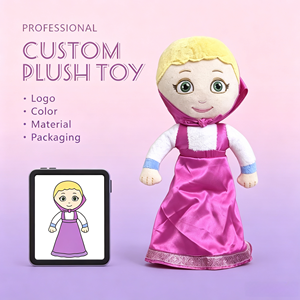 Poupée en peluche personnalisée, motif fille russe mignonne, jouet en peluche doux, vente en gros, OEM ODM - Product Image 1