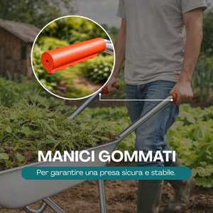 Galvanized Steel Wheelbarrow 80 Litre Capacity 100 Kg Load Garden <b>Trolley</b> With Steel Structure - Product Image 5