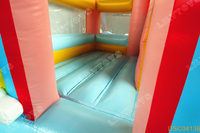 Château gonflable commercial en PVC arc-en-ciel pastel à prix abordable avec toboggan, maison de rebond gonflable pour enfants pour location événementielle