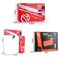 Merlocool Card of Life II, Pistola de Juguete Plegable de Aleación, Modelo de Pistola de Bolsillo Metálica para Niños, Juego de Disparos al Aire Libre, Regalo