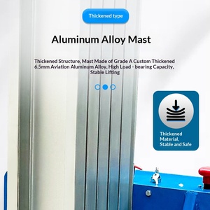 รถยกอลูมิเนียมเคลื่อนที่พร้อมแท่นยกไฮดรอลิกสำหรับงานบนที่สูง - Product Image 4