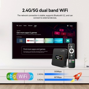 กล่องทีวีอัจฉริยะระบบแอนดรอยด์ OM Max ATV Voice Smart พร้อมชิปประมวลผล Amlogic S905L3 รองรับ Wifi 2.4G/5G, Bluetooth และความละเอียด 4K รุ่น Global Version เครื่องเล่นมีเดีย - Product Image 4
