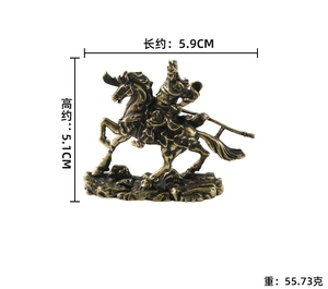 Nueva llegada latón caballo <span class=keywords><strong>Guan</strong></span> Gong bronce estatua Oficina Buda Decoración - Product Image 6