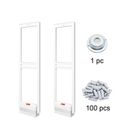 Système antivol complet E-Bit AM-052 58kHz, antenne anti-vol, alarme sonore et lumineuse, portail, portée 1,4-2,8m pour magasin de détail