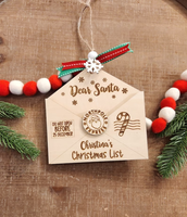 Père Noël Enveloppe Père Noël Liste Liste De Noël Enveloppe En Bois Lettre Au Père Noël