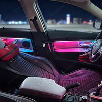Kit d'éclairage ambiant LED pour voiture KYNCHO pour BMW Série 3 F30 F31 F34 F36 64 couleurs Contrôle par application Bluetooth Éclairage intérieur automatique