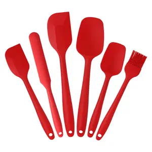 Spatula Brush Spoon Silicone Kitchen Utensils Set Hot Sale Food Grade Silicone High Quality Custom Logo Popular Sustainable 37g