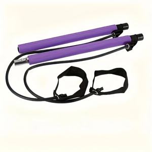 Pilates Eco-friendly PVC Exercício Bar Resistência Banda Home Gym Yoga Studio Workout Squat <span class=keywords><strong>Fitness</strong></span> Toning Muscle Acessórios - Product Image 6