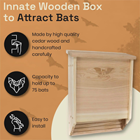 Maison de chauve-souris en bois pour l'extérieur Abri de chauve-souris Nettoyez votre arrière-cour des moustiques Kit de maison de chauve-souris en bois
