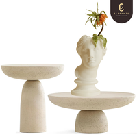 Table basse champignon Wabi-sabi Table à thé en pierre naturelle de luxe pour extérieur et intérieur