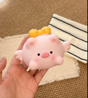 Jouet Squishy Flypig à Remontée Lente, Réaliste en Forme de Boulette Vapeur, Anti-Stress, Jouet Sensoriel Fidget, Vente en Gros, Boîte de Présentation
