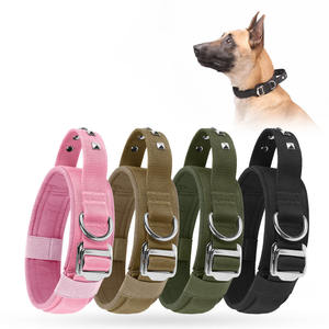 Fabriek Custom Design Mode Hoge Kwaliteit Klinknagel Studs Handvat Snelle Release Gewatteerde <span class=keywords><strong>Eva</strong></span> Webbing Tactische Dierenriem Hond Halsbanden - Product Image 1