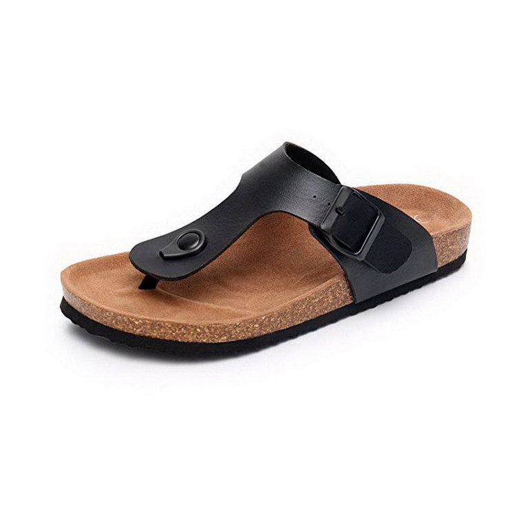 Мужские пробковые сандалии без застежки, с пряжкой