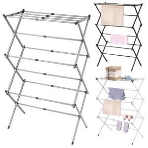 3 Tier Clothes Airer 7.5m <strong>Drying</strong> <strong>Rack</strong> Extendable Compact <strong>Laundry</strong> Indoor Outdoor - Product Image 1