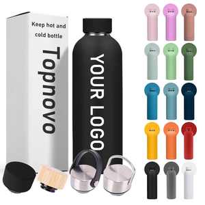 Bouteille isotherme en acier inoxydable 2025 à double paroi sous vide, noire, 1000 ml, pour sports de plein air et gym, garde au chaud et au froid, 500 ml, vente en gros - Product Image 1