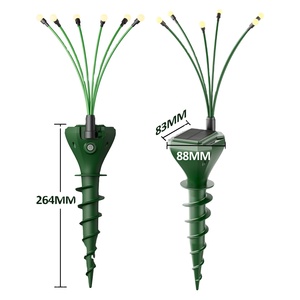 Répulsif à taupes amélioré avec lumières oscillantes, alimenté par énergie solaire, dissuasif pour serpents, pointes sonores, répulsif pour marmottes, rongeurs, extérieur - Product Image 1