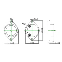 40MM 25Khz 4540 Induktansi Sensor Ultrasonik Speaker Tahan Air Tweeter Piezo Mylar Ultrasonik Buzzer Speaker untuk Pengusir Hama
