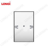 لوح شمسي LONGi Hi-MO 6 أسود بالكامل طراز LR5-54HTB بقدرة 440-450 واط، تقنية نصف الخلية T، 445 واط مع قدرة OEM، نوع PERC زجاج واحد