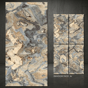 Azulejos de Porcelana con Efecto Mármol Indio de 600x1200 mm, Acabado Pulido y Esmaltado para Pisos Interiores Modernos - Product Image 1