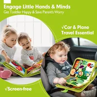 Livre en feutre sur le thème de la ferme, 10 pages, fait sur mesure, sans écran, essentiel pour les voyages, jouet d'apprentissage Montessori pour tout-petits, cadeau pour l'exploration autonome