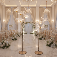Lampadaire LED AC moderne pour mariage, en acrylique, écologique, avec éclairage d'ambiance, décorations lumineuses, lumières LED blanc chaud/froid