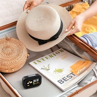 Réveil numérique de voyage à écran LCD rétroéclairé couleur alimenté par batterie avec calendrier, météo, affichage de la température