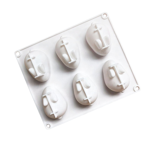 6 cartone animato grande bianco per coniglio in Silicone stampo da cucina strumenti di cottura per torta budino formaggio candela & sapone - Product Image 2