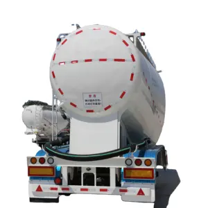 3 Axle Air Compressor 50cbm Dust Tank Bulk Cement Tanker Trailer